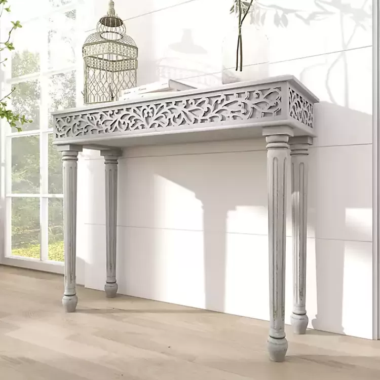 gray_carved_wood_console_table_8.webp Carved Wood Console Table>Kirklands Home Cheap