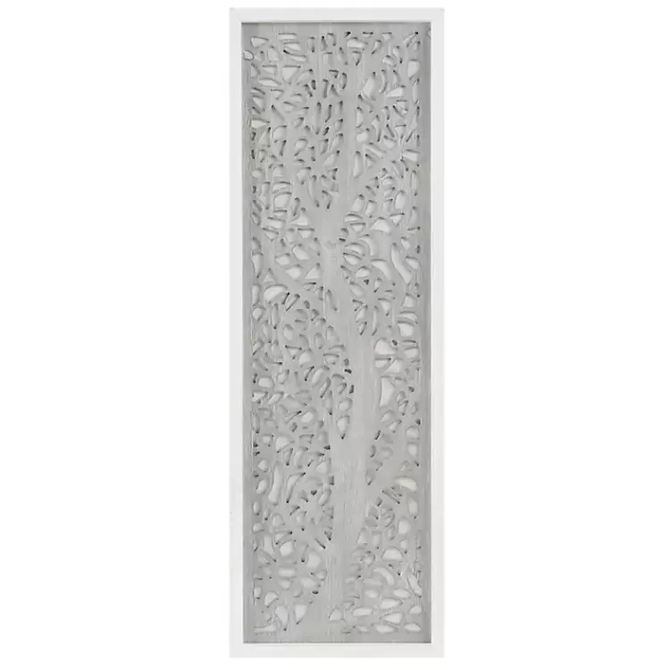 Carved Wood Laurel Branches Panel Wall Plaque>Kirklands Home Flash Sale