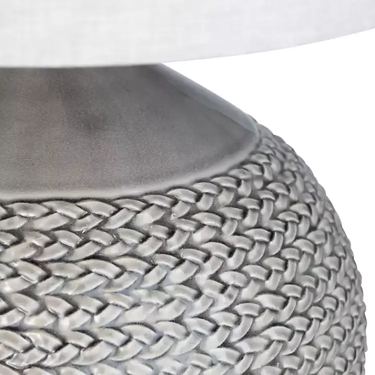 gray_ceramic_braid_table_lamp_2.webp Ceramic Braid Table Lamp>Kirklands Home Hot