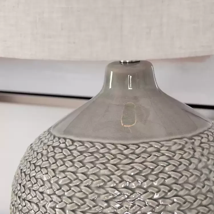 gray_ceramic_braid_table_lamp_6.webp Ceramic Braid Table Lamp>Kirklands Home Hot