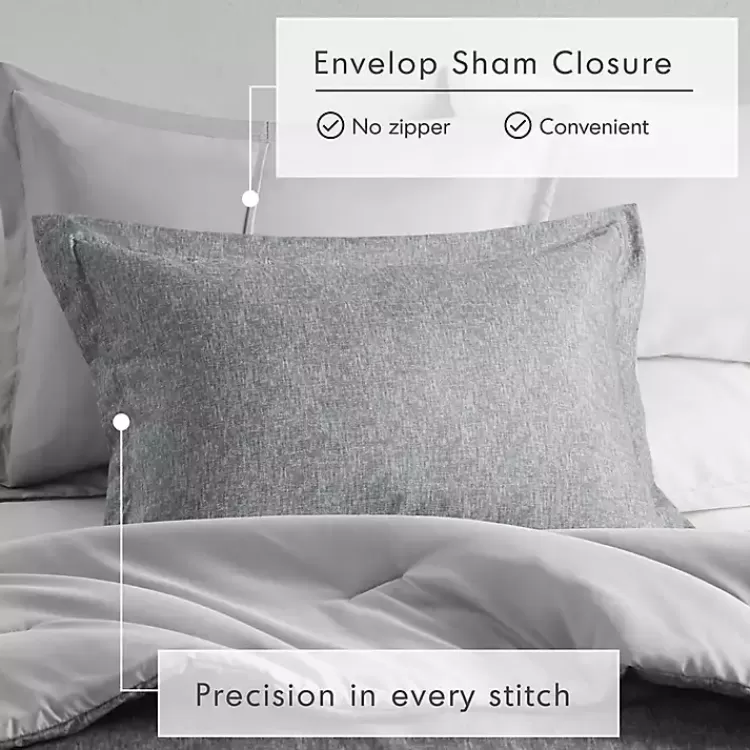gray_chambray_pc_king_comforter_set_3.webp Chambray 3-pc. King Comforter Set>Kirklands Home Hot
