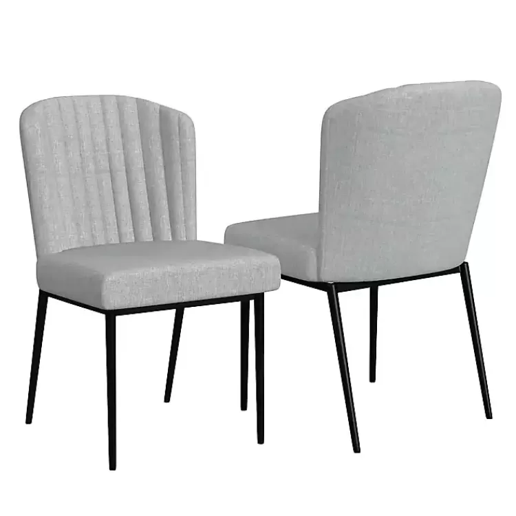 Channel Back Rounded Dining Chairs, Set of 2>Kirklands Home Store