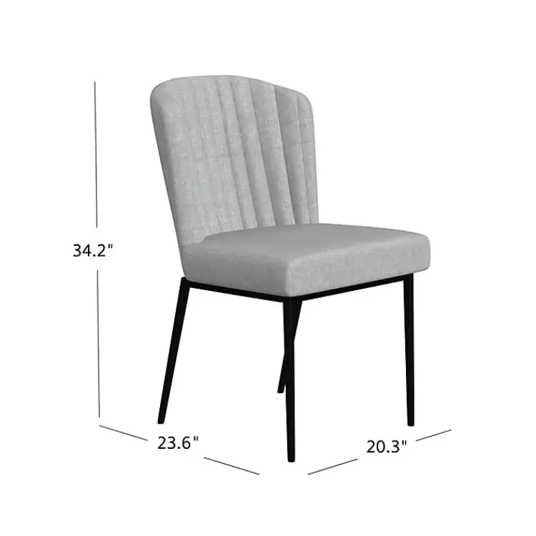 gray_channel_back_rounded_dining_chairs_set_of__5.webp Channel Back Rounded Dining Chairs, Set of 2>Kirklands Home Store
