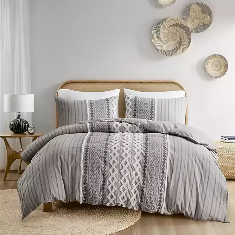 Gray Chenille Tufted California King Comforter Set>Kirklands Home Discount