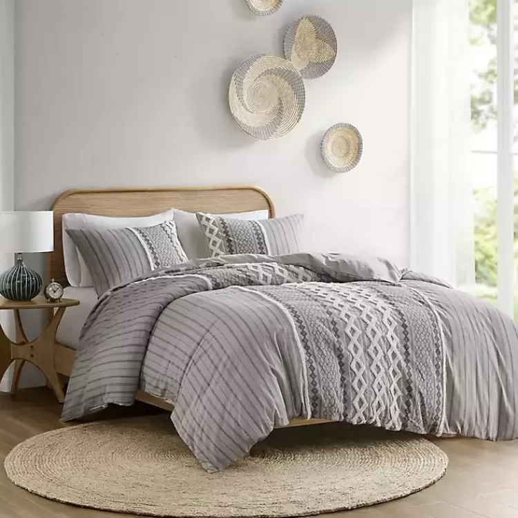 Gray Chenille Tufted California King Comforter Set>Kirklands Home Discount