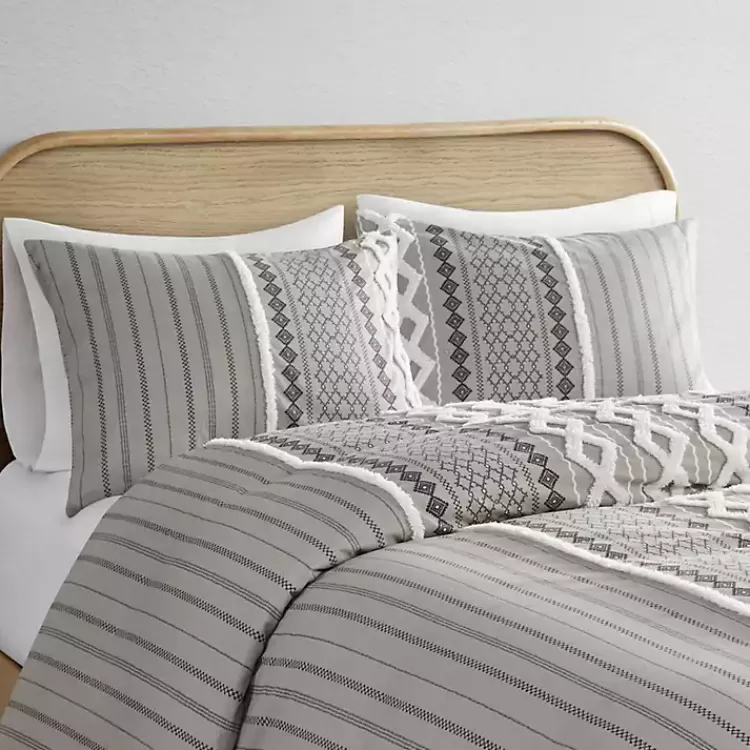 gray_chenille_tufted_california_king_comforter_set_3.webp Gray Chenille Tufted California King Comforter Set>Kirklands Home Discount