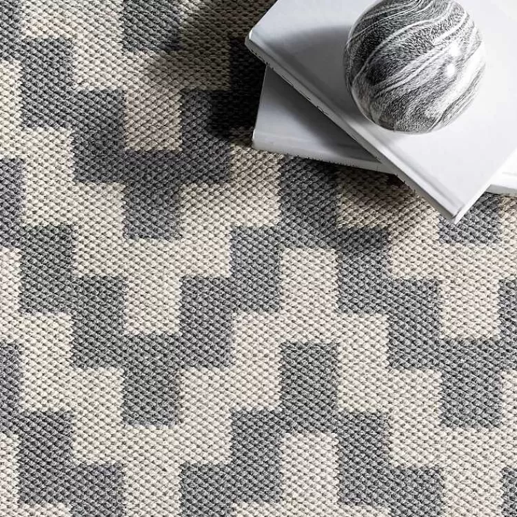 gray_chevron_cotton_tassel_area_rug_x_2.webp Gray Chevron Cotton Tassel Area Rug, 8x10>Kirklands Home Cheap