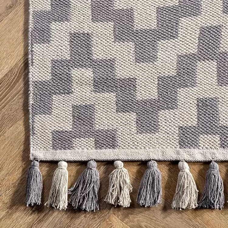 gray_chevron_cotton_tassel_area_rug_x_4.webp Gray Chevron Cotton Tassel Area Rug, 8x10>Kirklands Home Cheap