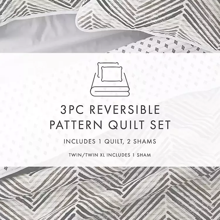 gray_chevron_reversible_pc_queen_quilt_set_8.webp Gray Chevron Reversible 3-pc. Queen Quilt Set>Kirklands Home New