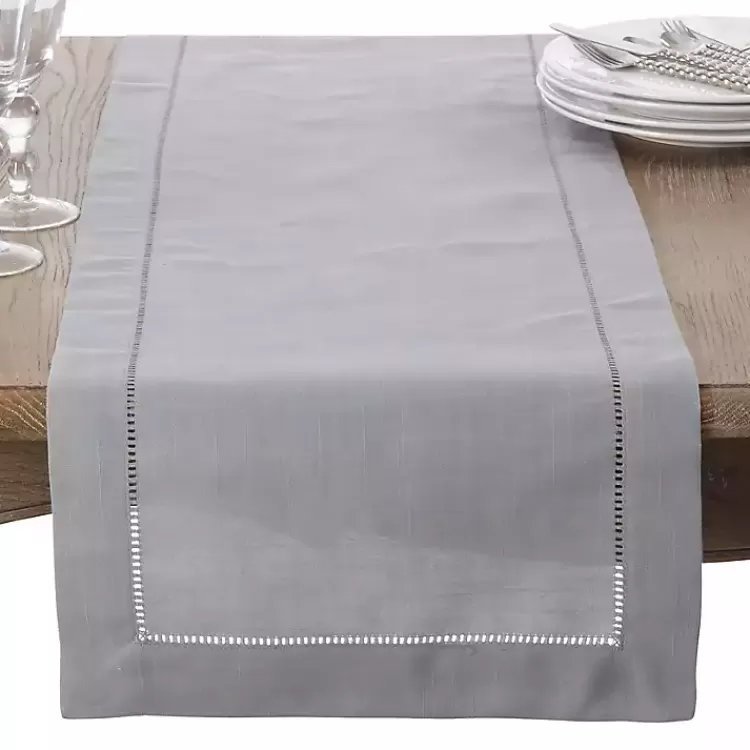 Classic Hemstitch Border Polyester Runner>Kirklands Home Store