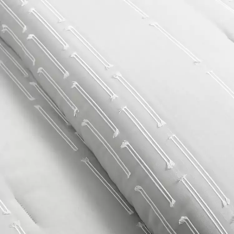 gray_clipped_stripe_pc_cali_king_comforter_set_3.webp Clipped Stripe 3-pc. Cali King Comforter Set>Kirklands Home Fashion