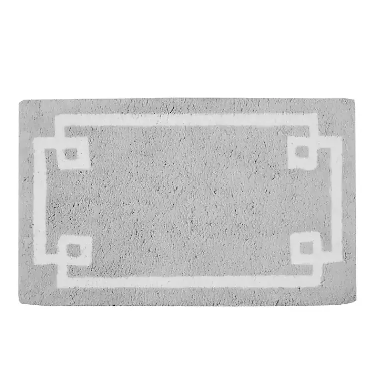 Cotton Tufted Bath Mat with Border, 40 in.>Kirklands Home Discount