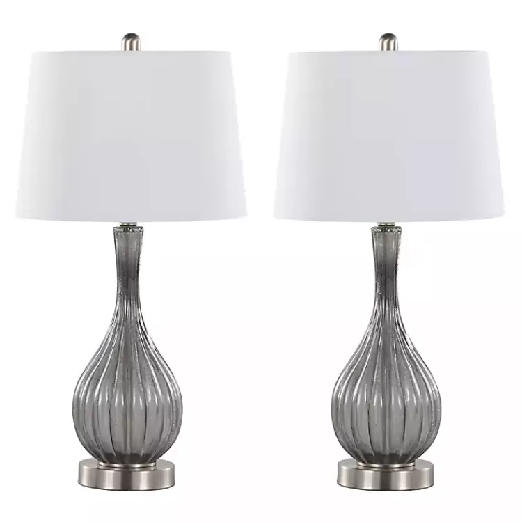 Crackle Glass Teardrop Table Lamps, Set of 2>Kirklands Home Fashion