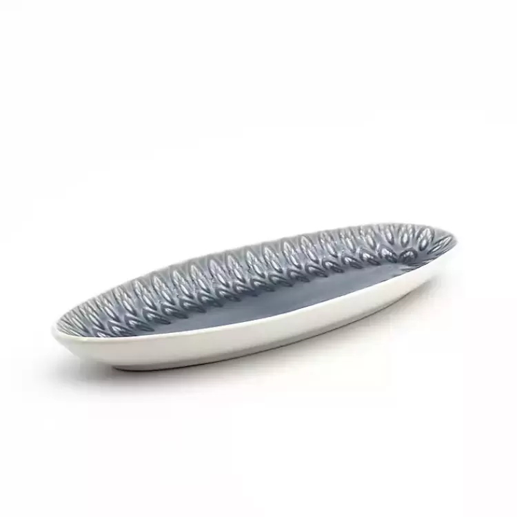 Crackle Glaze Peacock Appetizer Platter>Kirklands Home Online
