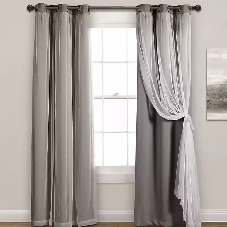 Curtain Panel Set with Overlay, 95 in.>Kirklands Home Hot