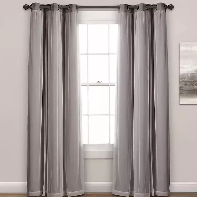 Curtain Panel Set with Overlay, 95 in.>Kirklands Home Hot