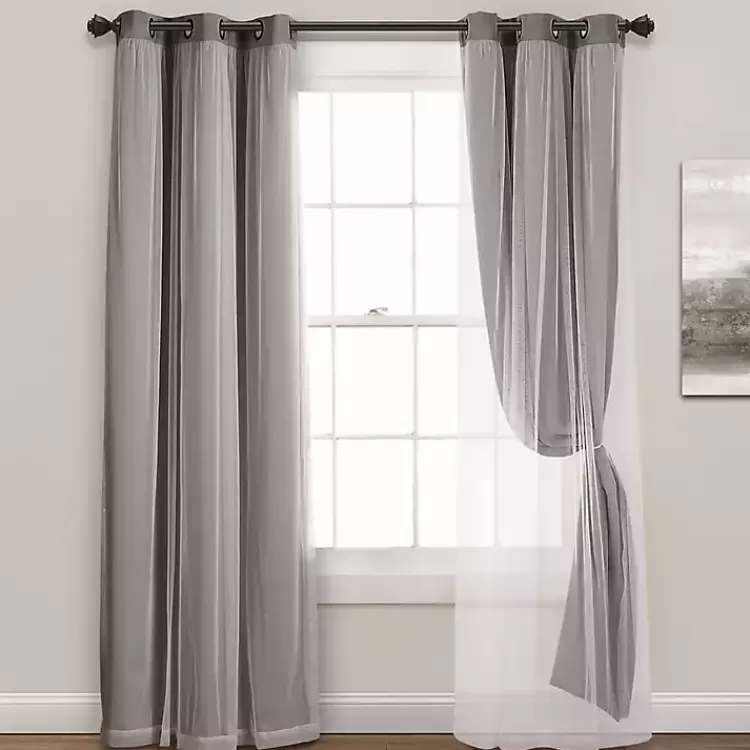 gray_curtain_panel_set_with_overlay__in_3-1.webp Curtain Panel Set with Overlay, 95 in.>Kirklands Home Hot