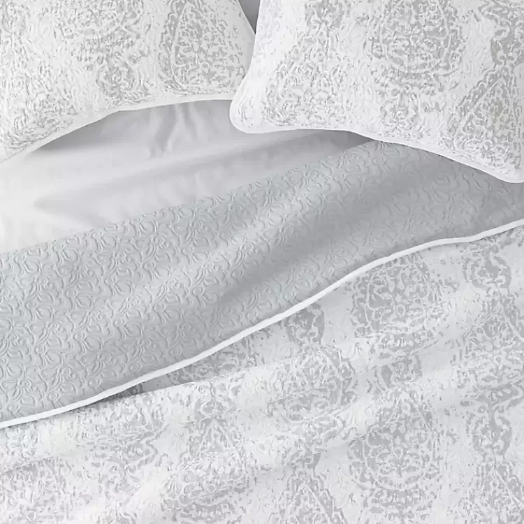 gray_damask_reversible_pc_queen_quilt_set_4.webp Gray Damask Reversible 3-pc. Queen Quilt Set>Kirklands Home New