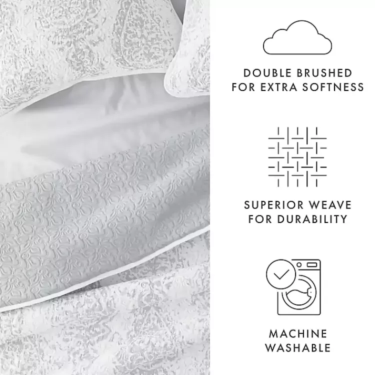 gray_damask_reversible_pc_queen_quilt_set_6.webp Gray Damask Reversible 3-pc. Queen Quilt Set>Kirklands Home New