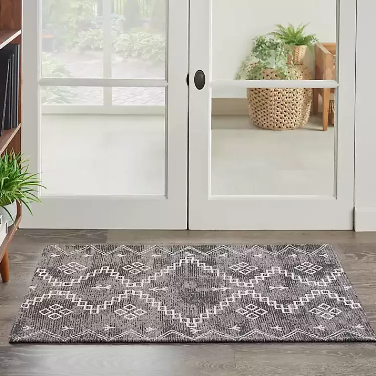 gray_distressed_geo_markings_accent_rug_x_7.webp Gray Distressed Geo Markings Accent Rug, 2x3>Kirklands Home Sale