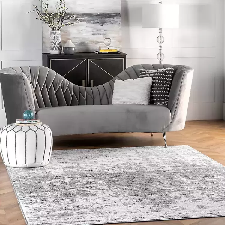 Gray Distressed Power Loomed Area Rug, 10x14>Kirklands Home Flash Sale