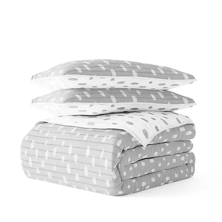 gray_dotted_reversible_pc_twin_quilt_set_2.webp Gray Dotted Reversible 2-pc. Twin Quilt Set>Kirklands Home Cheap