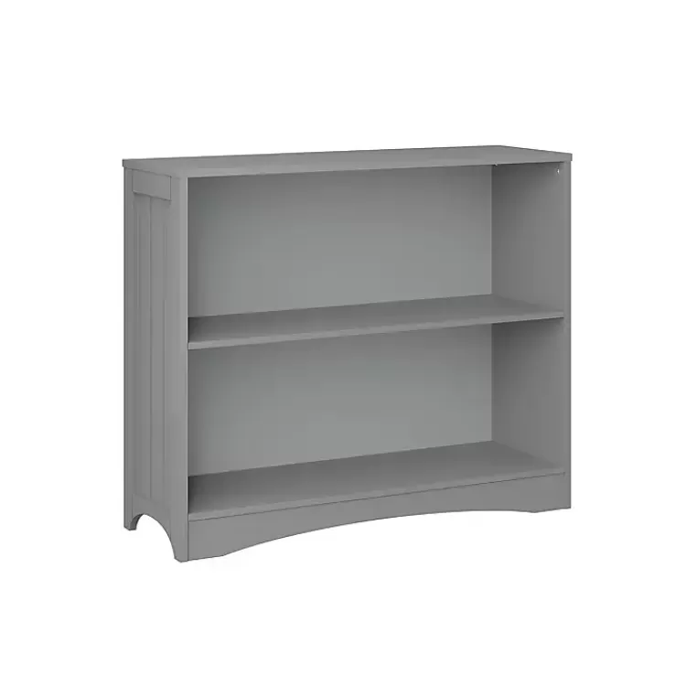 Gray Double Shelf Wooden Bookcase>Kirklands Home Store
