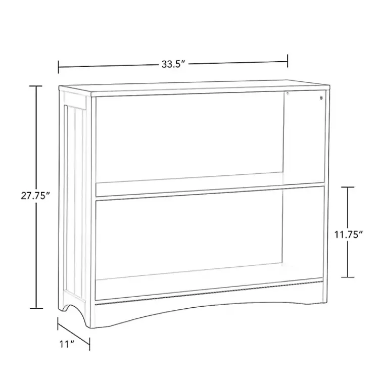 gray_double_shelf_wooden_bookcase_2.webp Gray Double Shelf Wooden Bookcase>Kirklands Home Store