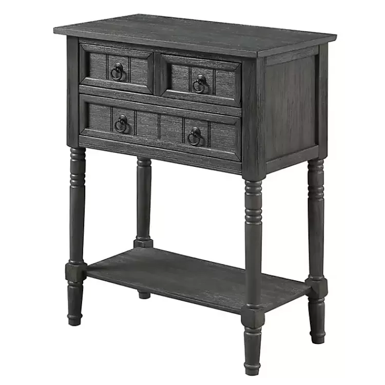3-Drawer Turned Legs Accent Table>Kirklands Home Clearance