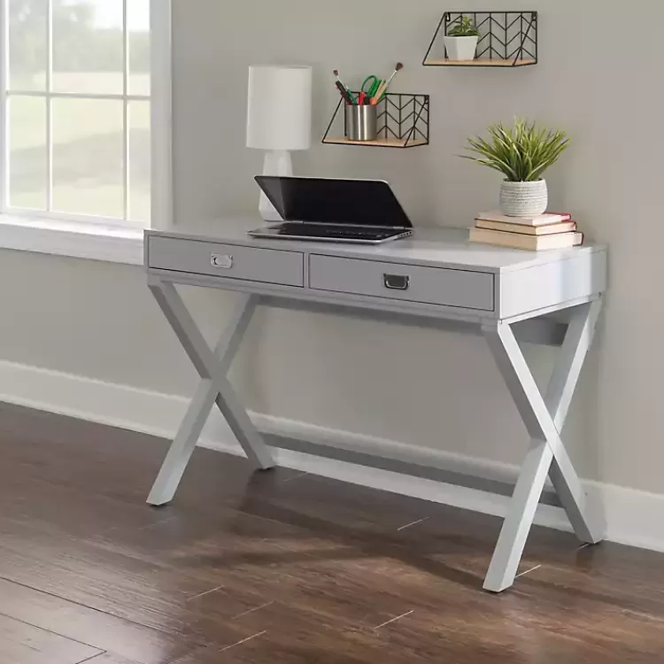2-Drawer X-Frame Desk>Kirklands Home Fashion