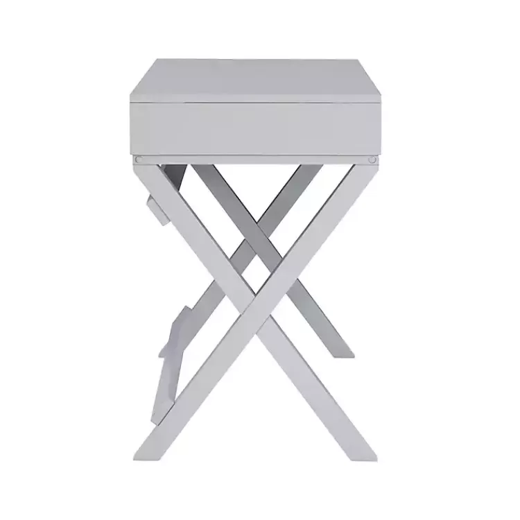gray_drawer_xframe_desk_8.webp 2-Drawer X-Frame Desk>Kirklands Home Fashion