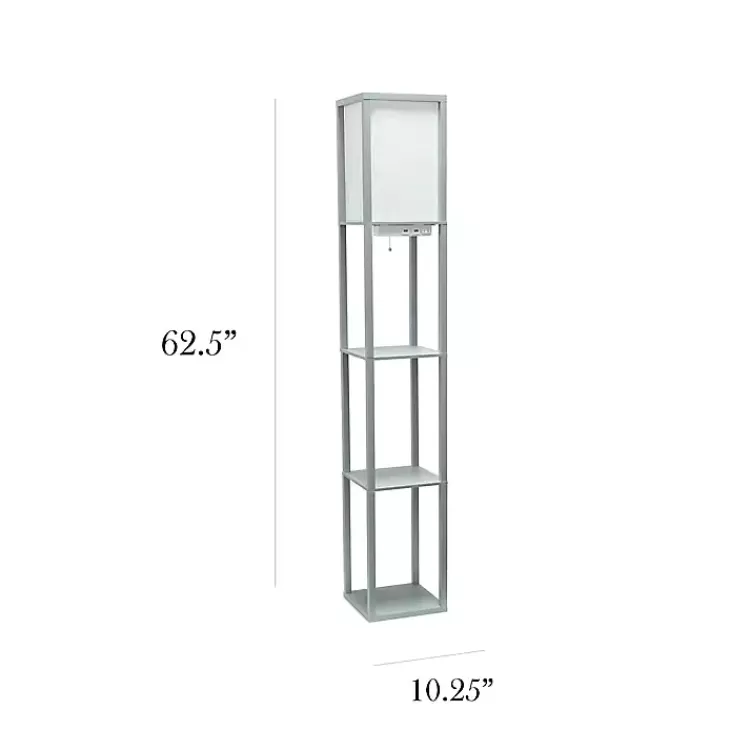 gray_etagere_shelf_charging_floor_lamp_2.webp Etagere Shelf Charging Floor Lamp>Kirklands Home Best Sale