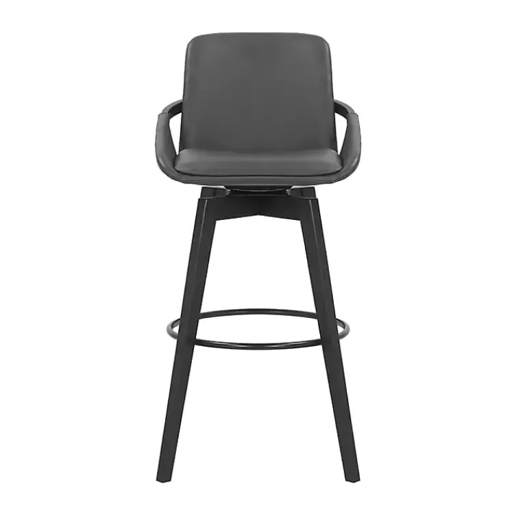 Faux Leather Baylor Swivel Bar Stool>Kirklands Home Online
