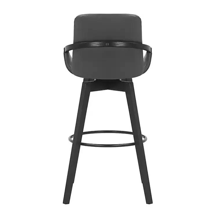 gray_faux_leather_baylor_swivel_bar_stool_4.webp Faux Leather Baylor Swivel Bar Stool>Kirklands Home Online