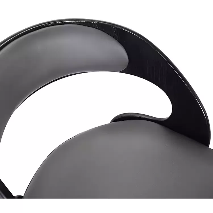 gray_faux_leather_black_wood_sally_counter_stool_5.webp Faux Leather Black Wood Sally Counter Stool>Kirklands Home Best