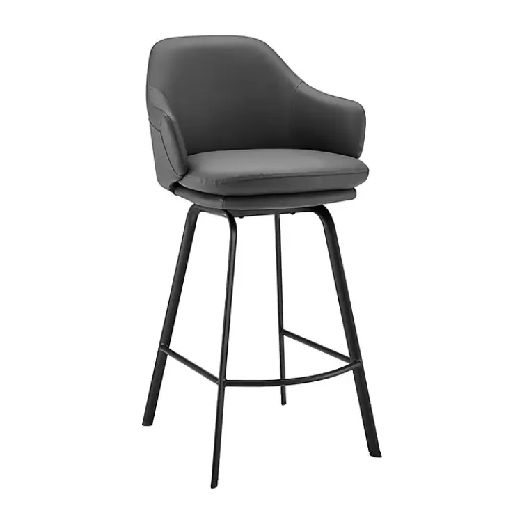 Faux Leather Brigden Swivel Counter Stool>Kirklands Home Online