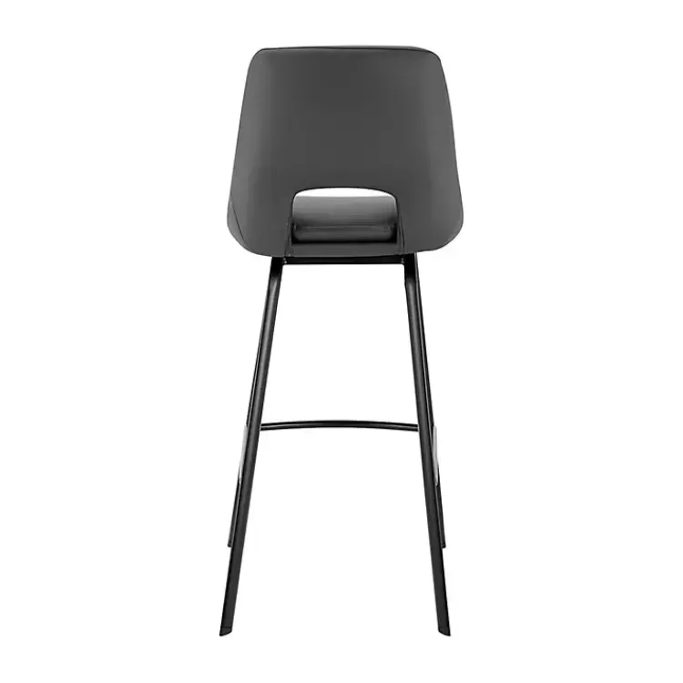 gray_faux_leather_carise_swivel_counter_stool_4.webp Faux Leather Carise Swivel Counter Stool>Kirklands Home Best Sale