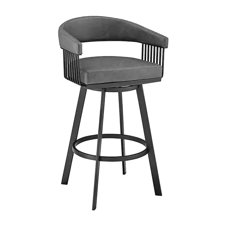 Faux Leather Chelsea Swivel Bar Stool>Kirklands Home Hot