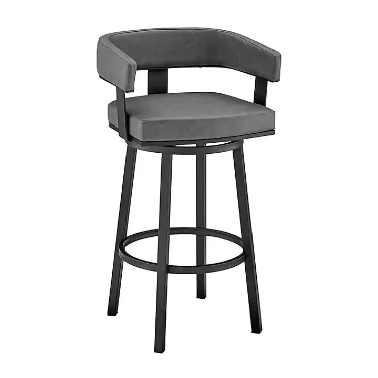 Faux Leather Lorin Swivel Counter Stool>Kirklands Home Outlet
