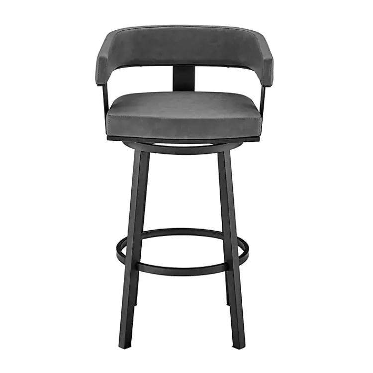 Faux Leather Lorin Swivel Counter Stool>Kirklands Home Outlet