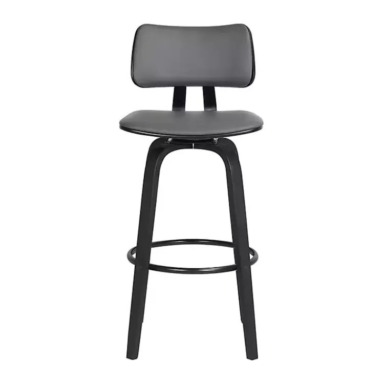 gray_faux_leather_pico_swivel_counter_stool_2.webp Faux Leather Pico Swivel Counter Stool>Kirklands Home Hot