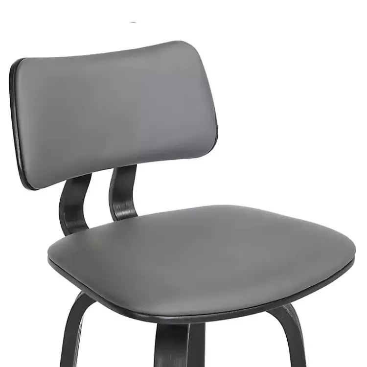 gray_faux_leather_pico_swivel_counter_stool_5.webp Faux Leather Pico Swivel Counter Stool>Kirklands Home Hot