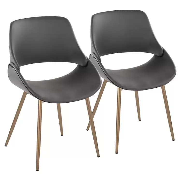 Faux Leather Scooped Accent Chairs, Set of 2>Kirklands Home Flash Sale
