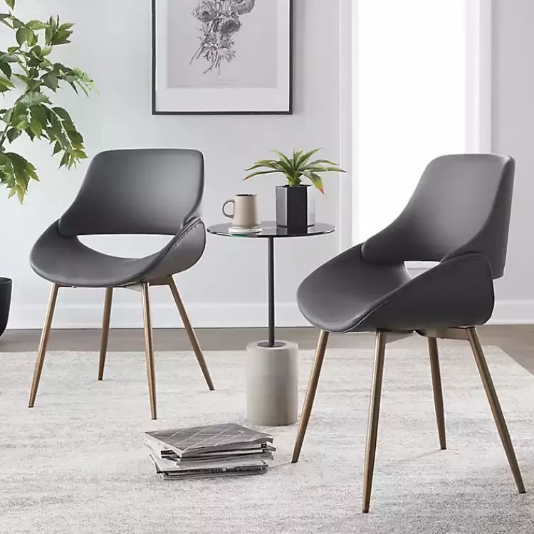 gray_faux_leather_scooped_accent_chairs_set_of__8.webp Faux Leather Scooped Accent Chairs, Set of 2>Kirklands Home Flash Sale