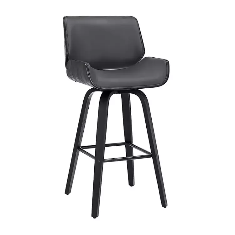 Faux Leather Tyler Swivel Bar Stool>Kirklands Home Sale