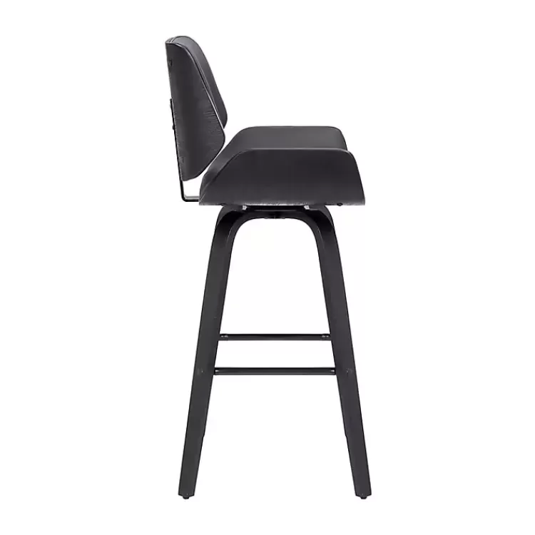 gray_faux_leather_tyler_swivel_bar_stool_2.webp Faux Leather Tyler Swivel Bar Stool>Kirklands Home Sale