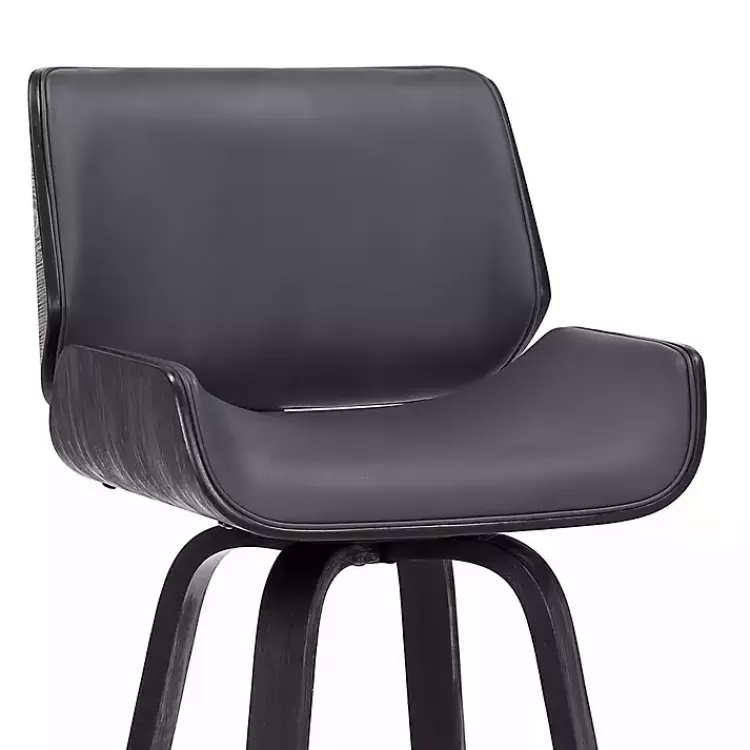 gray_faux_leather_tyler_swivel_bar_stool_5.webp Faux Leather Tyler Swivel Bar Stool>Kirklands Home Sale