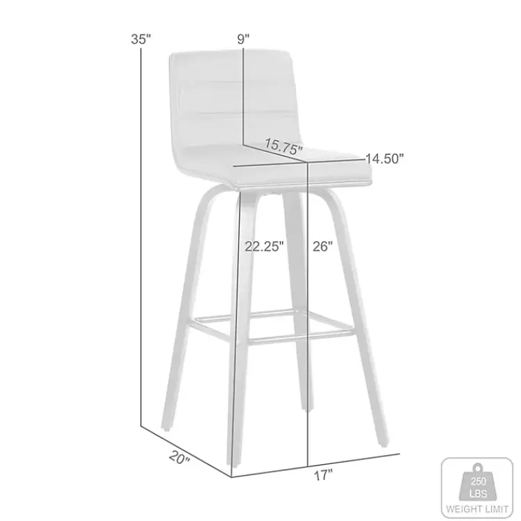 gray_faux_leather_vienna_swivel_counter_stool_8.webp Faux Leather Vienna Swivel Counter Stool>Kirklands Home Sale