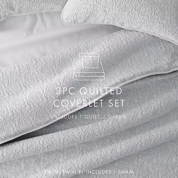 gray_floral_stitch_pc_queen_quilt_set_7.webp Floral Stitch 3-pc. Queen Quilt Set>Kirklands Home Best Sale