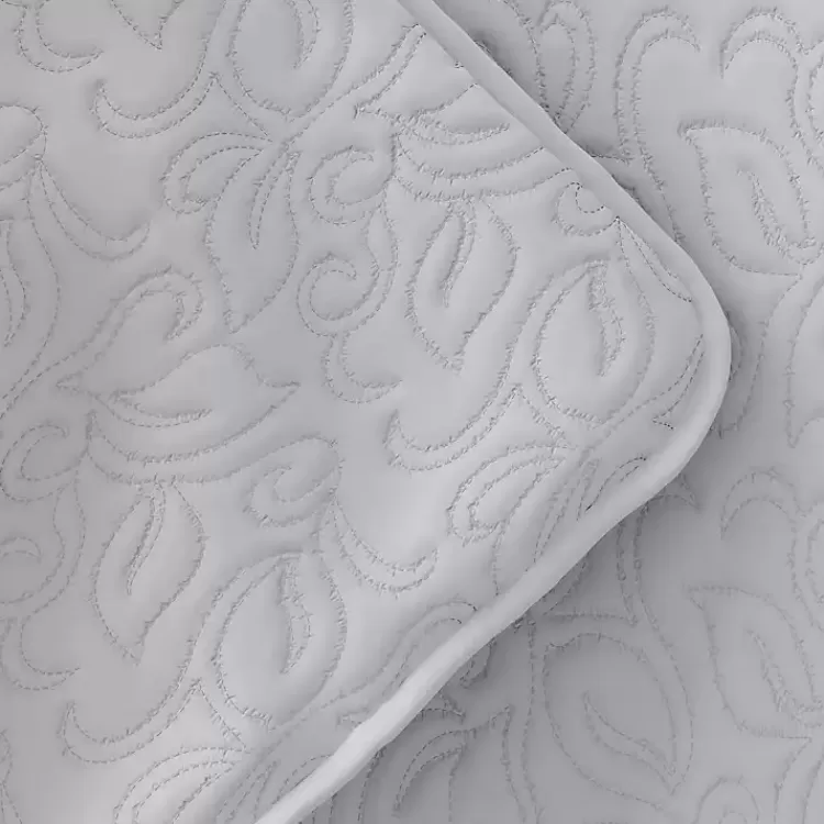 gray_floral_stitch_pc_twin_quilt_set_4.webp Floral Stitch 2-pc. Twin Quilt Set>Kirklands Home Best Sale